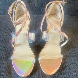Iridescent Strappy Heels